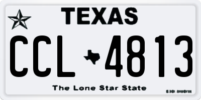 TX license plate CCL4813