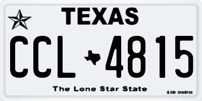 TX license plate CCL4815