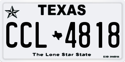 TX license plate CCL4818