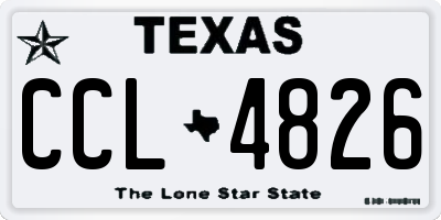 TX license plate CCL4826