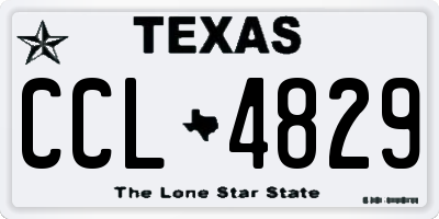 TX license plate CCL4829