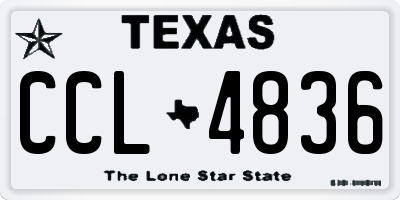 TX license plate CCL4836
