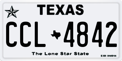TX license plate CCL4842