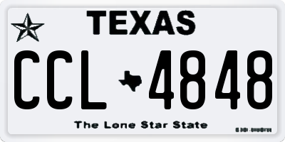 TX license plate CCL4848