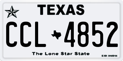 TX license plate CCL4852