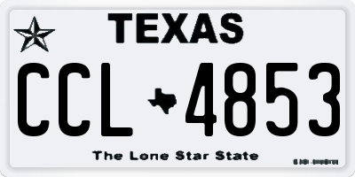 TX license plate CCL4853