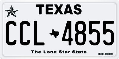 TX license plate CCL4855