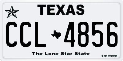 TX license plate CCL4856