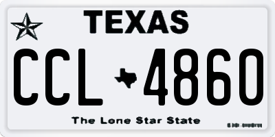 TX license plate CCL4860