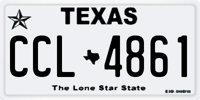 TX license plate CCL4861