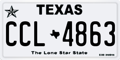 TX license plate CCL4863