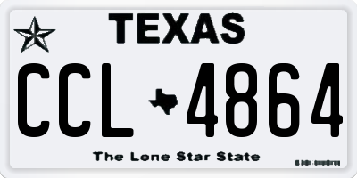 TX license plate CCL4864