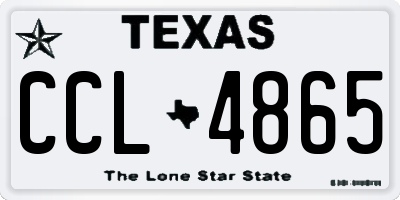 TX license plate CCL4865