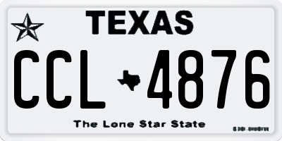 TX license plate CCL4876