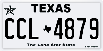 TX license plate CCL4879