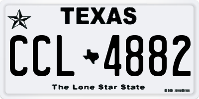 TX license plate CCL4882