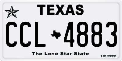 TX license plate CCL4883