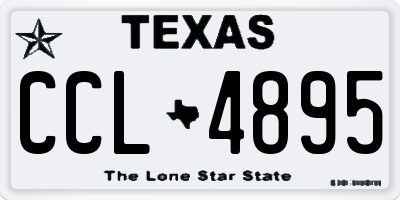 TX license plate CCL4895