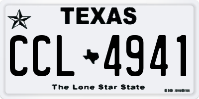 TX license plate CCL4941