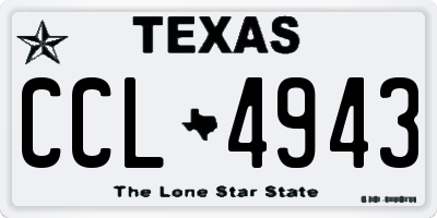TX license plate CCL4943