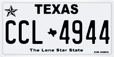 TX license plate CCL4944