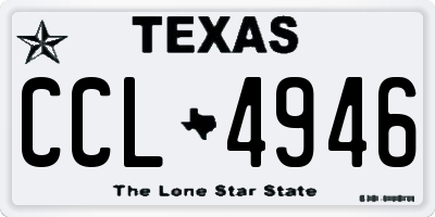 TX license plate CCL4946