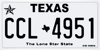 TX license plate CCL4951
