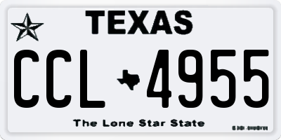 TX license plate CCL4955