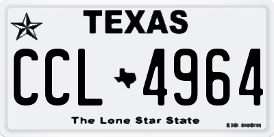 TX license plate CCL4964