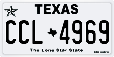 TX license plate CCL4969