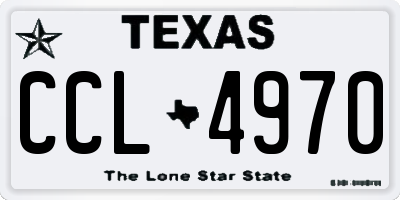 TX license plate CCL4970