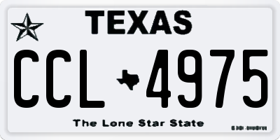 TX license plate CCL4975