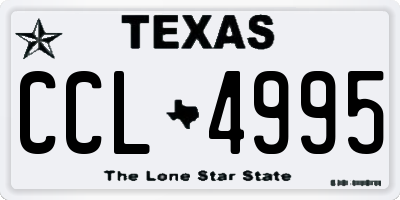 TX license plate CCL4995