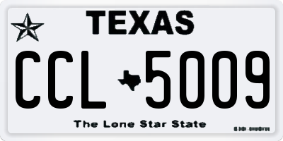 TX license plate CCL5009