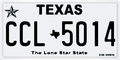 TX license plate CCL5014