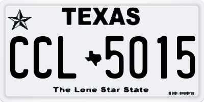 TX license plate CCL5015
