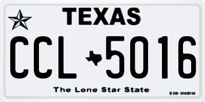 TX license plate CCL5016