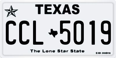 TX license plate CCL5019