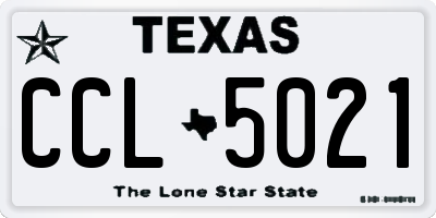 TX license plate CCL5021