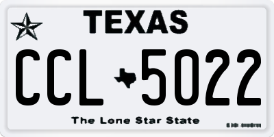 TX license plate CCL5022