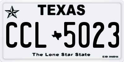 TX license plate CCL5023