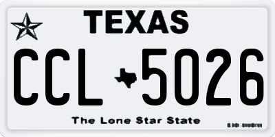 TX license plate CCL5026