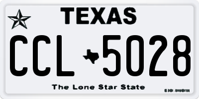 TX license plate CCL5028