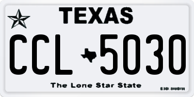 TX license plate CCL5030