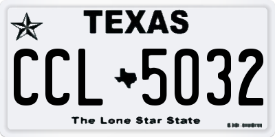 TX license plate CCL5032