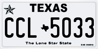 TX license plate CCL5033