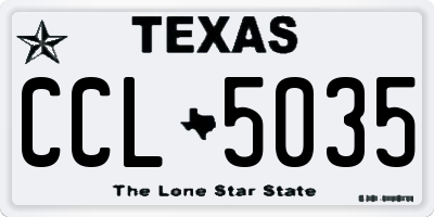 TX license plate CCL5035