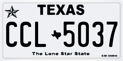 TX license plate CCL5037