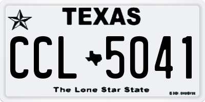 TX license plate CCL5041