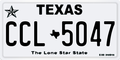 TX license plate CCL5047